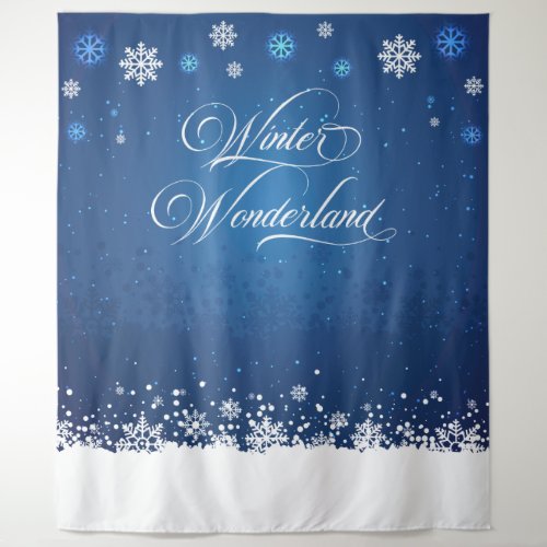 Tapiz Winter Wonderland backdrop banner photobooth