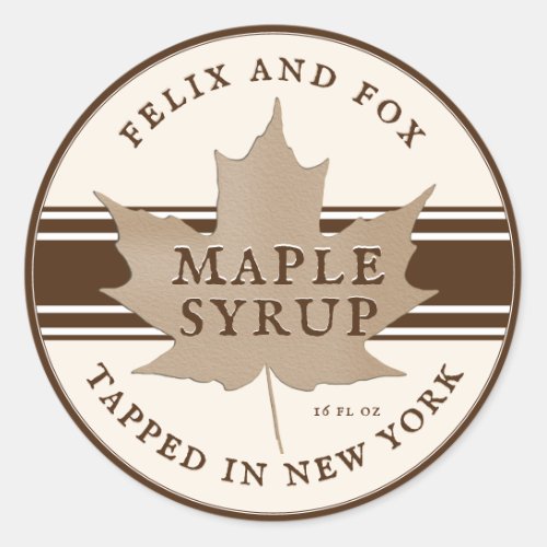 Tapped in New York Maple Syrup Label Antique White