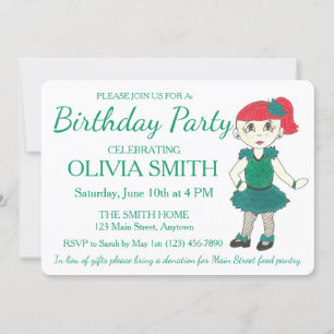 Tapper Tap Dancer Dance Themed Birthday Party Invitation