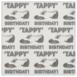 Tappy Birthday Dance Shoe Tapdance Black White Fabric