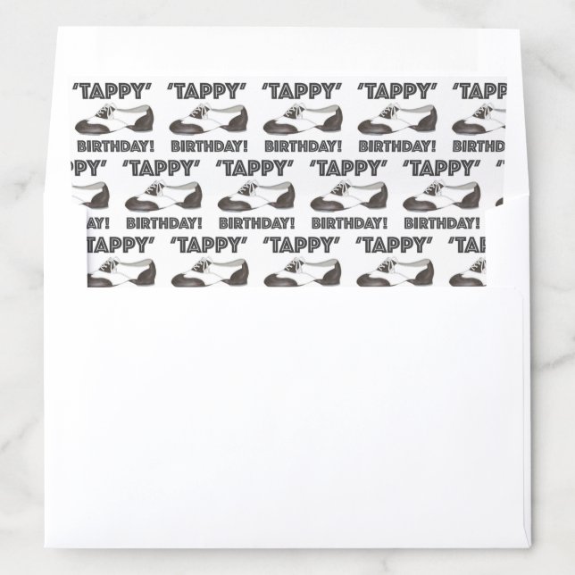 Tappy Birthday Oxford Tap Dance Teacher Shoe Envelope Liner (In Envelope)