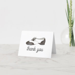 Tappy Happy Birthday Tap Dance Tapdance Shoe Letterpress Thank You Card