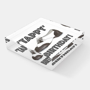 Tappy (Happy) Birthday Tap Dance Teacher Shoe Paperweight