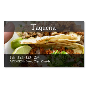 taqueria services editable business card
