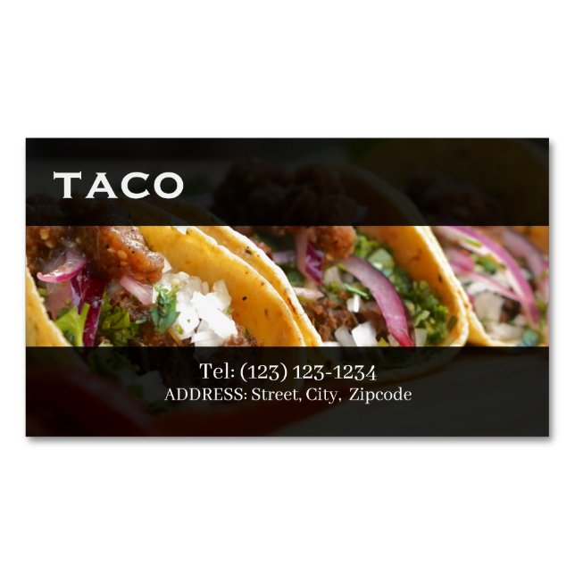 taqueria  services editable   business card (Front)