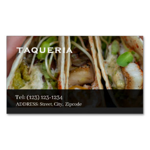 taqueria services editable business card