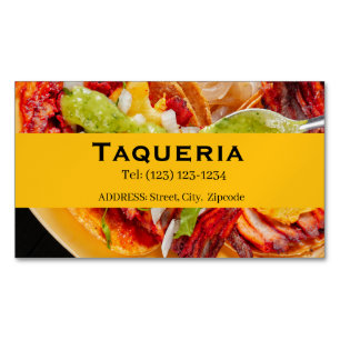 TAQUERIA services editable business card