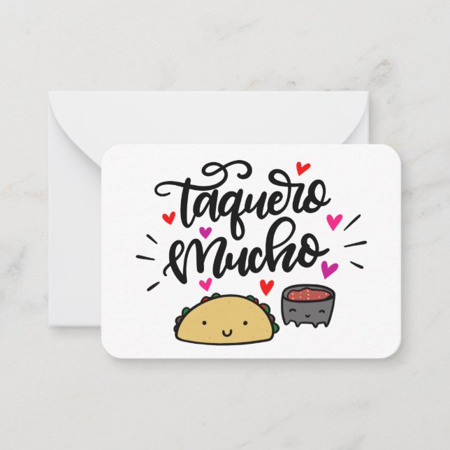 Taquero Mucho Gift Enclosures Note Card (Front)