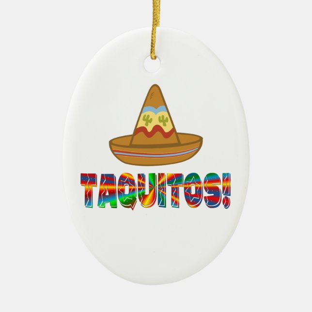 Taquito Love Ceramic Ornament (Front)