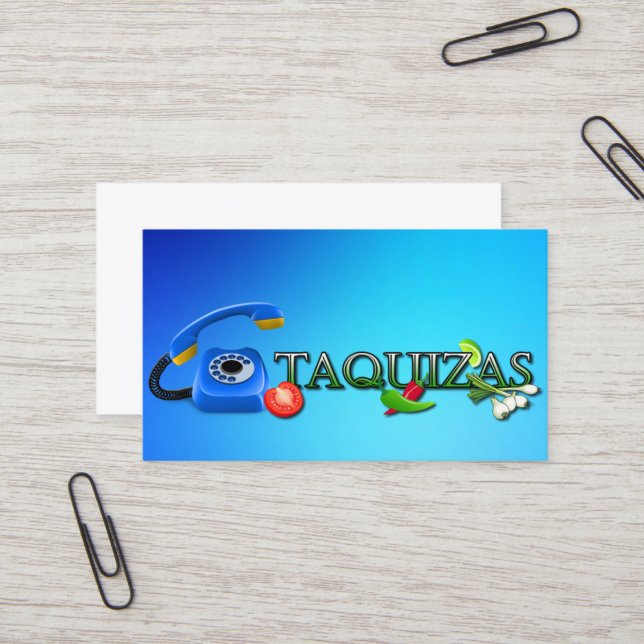 Taquizas Business Card (Front/Back In Situ)