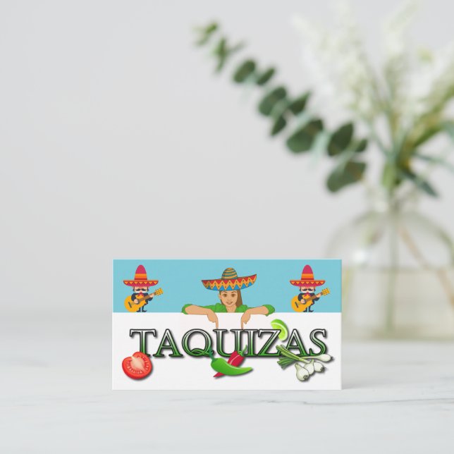taquizas business card (Standing Front)
