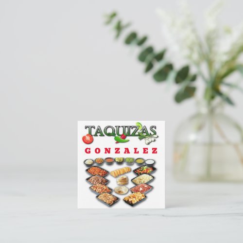 Taquizas Gonzalez Square Business Card