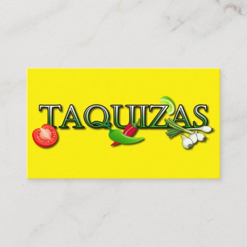 Taquizas taco stand business card