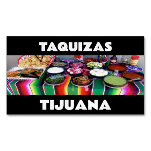 TAQUIZAS TIJUANA BUSINESS CARD MAGNET