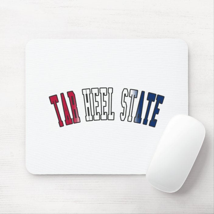 Tar Heel State in State Flag Colors Mouse Pad
