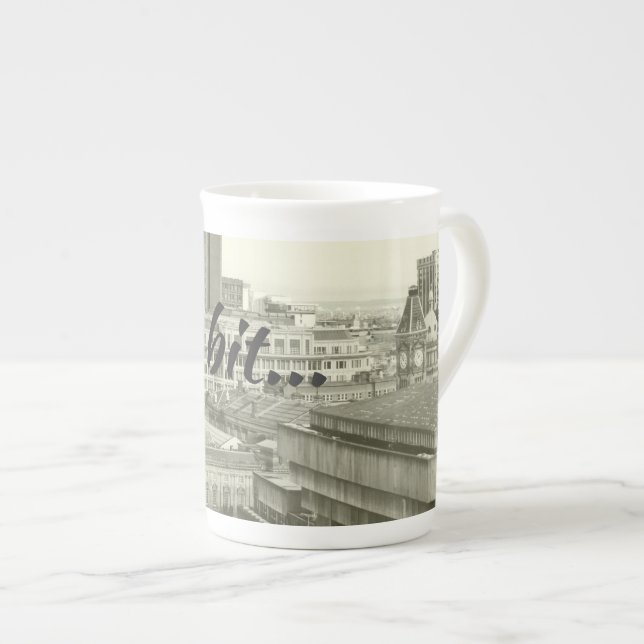 Tara a bit on Bone China mug, Birmingham skyline Mug (Front Right)