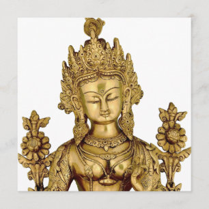 Tara Buddha Buddhist Goddess Yoga Tibet Art Peace Invitation
