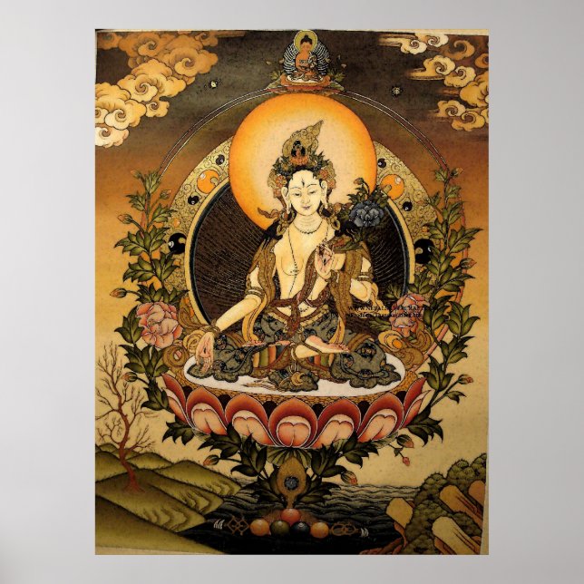 Tara Female Buddha Bodhisattva Jetsun Dolma Poster (Front)