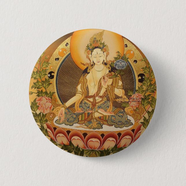Tara (Female Buddha) Pinback Button (Front)