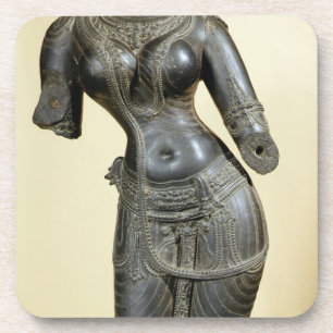 Tara, Nalanda, Bihar, Pala dynasty (stone) Coaster
