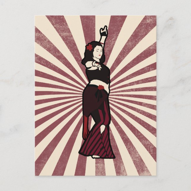 Tara Tribal Belly Dancer Postcard (Front)