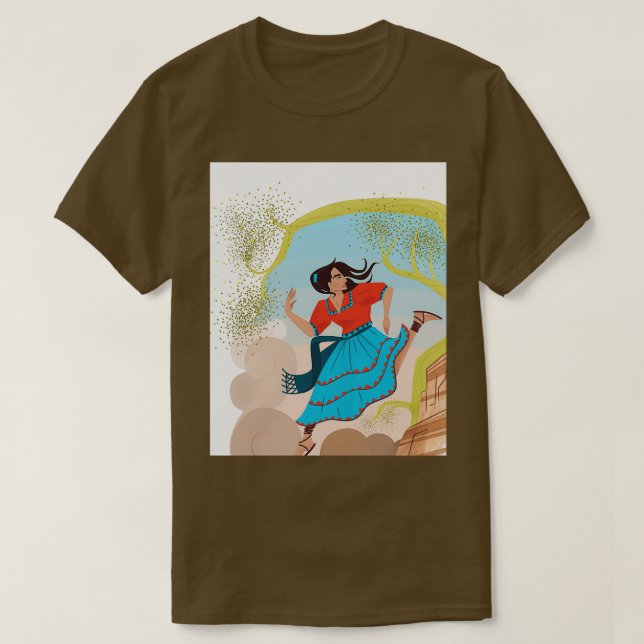 Tarahumara Indigenous Mexican Design Graphic  T-Shirt (Design Front)
