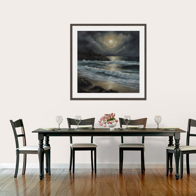 Taranaki Coast - Stretched Canvas Print (Taranaki Coast - Stretched Canvas Print.
Original painting by Roger Smith)