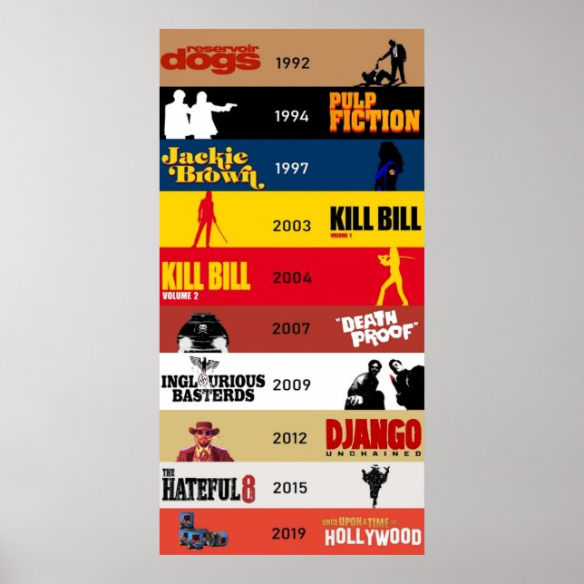 Tarantino filmography poster (Front)
