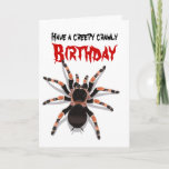 Tarantula Birthday Card<br><div class="desc">An illustration of a tarantula. Not for arachnophobics!</div>