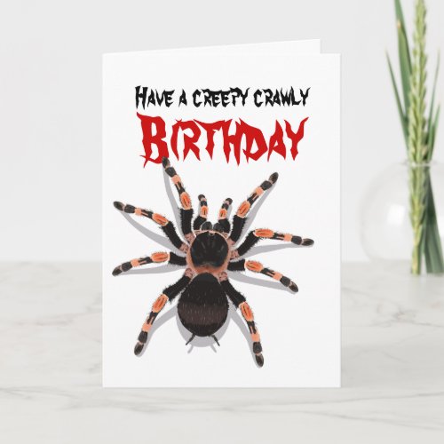 Tarantula Birthday Card