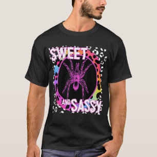 Tarantula Bug 90s Nostalgia Rainbow Leopard Print T-Shirt