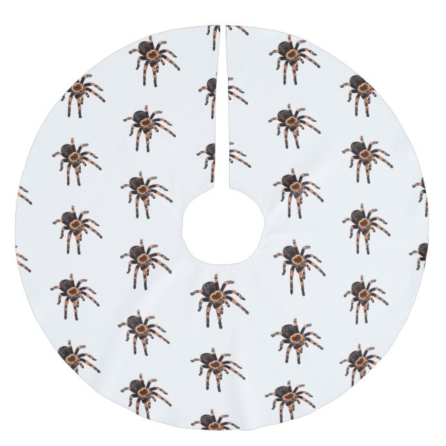 Tarantula cartoon illustration brushed polyester tree skirt (Front)