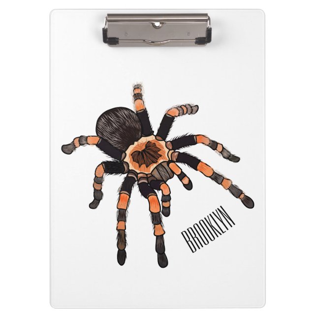 Tarantula cartoon illustration clipboard (Front)