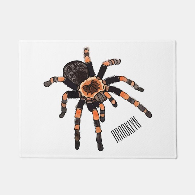 Tarantula cartoon illustration doormat (Front)