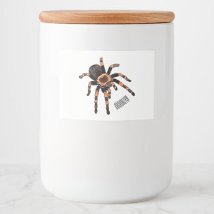 Tarantula cartoon illustration food label
