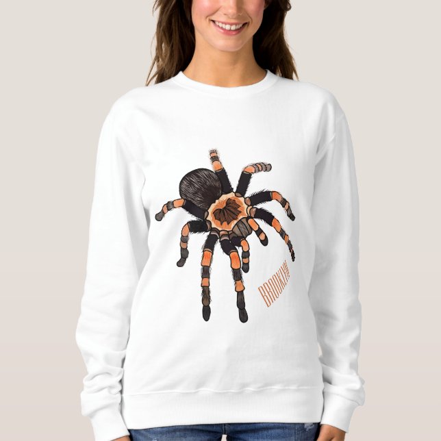 Tarantula cartoon illustration sweatshirt (Front)