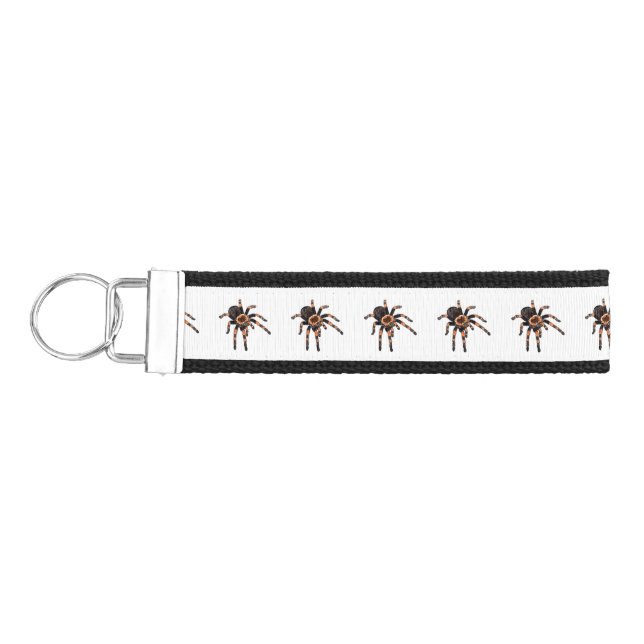 Tarantula cartoon illustration wrist keychain (Keys on Left)