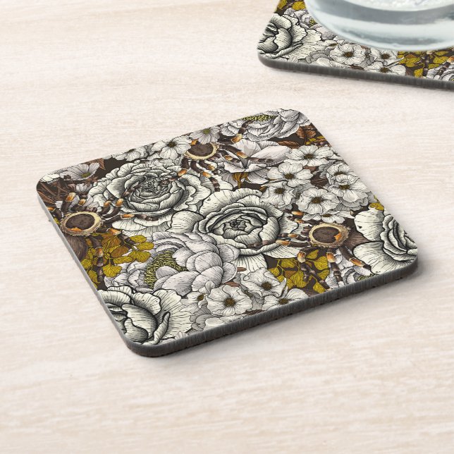Tarantula garden 2 beverage coaster (Left Side)