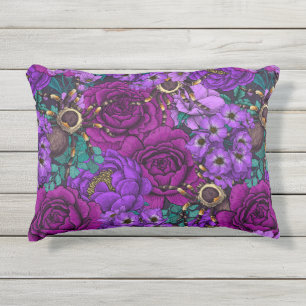 Tarantula garden 3 outdoor pillow
