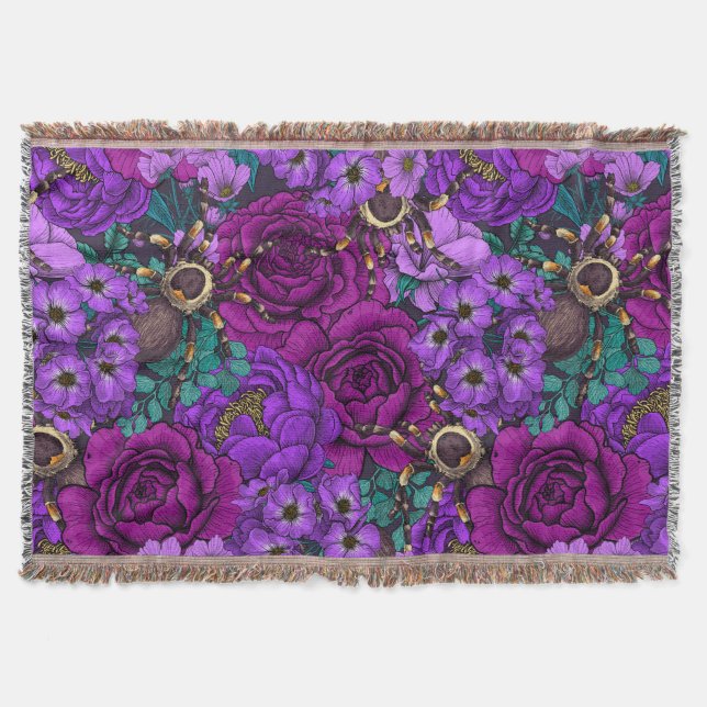Tarantula garden 3 throw blanket (Front)