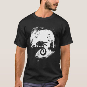 Tarantula Halloween Costume Moon Silhouette Creepy T-Shirt