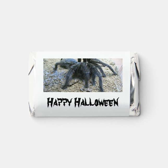 Tarantula Happy Halloween Wrapper Hershey's Miniatures (Front)