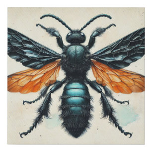 Tarantula Hawk 220824IREF245 - Watercolor Faux Canvas Print
