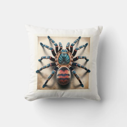 Tarantula Hawk Insect 130624IREF115 _ Watercolor Throw Pillow