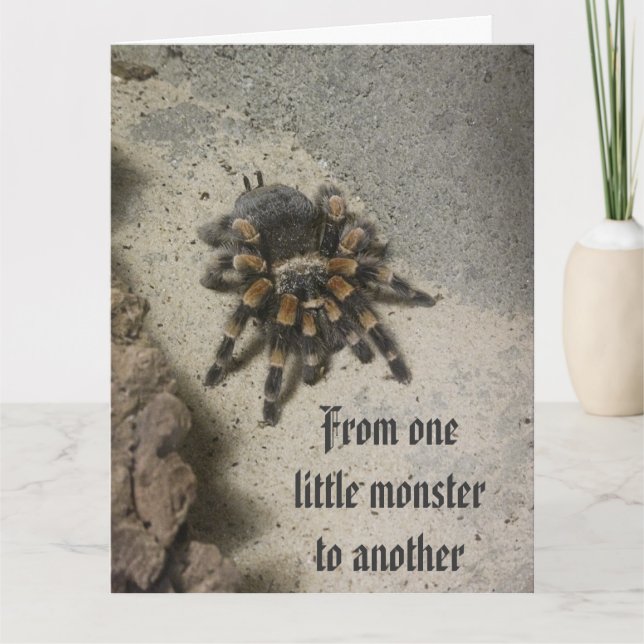Tarantula Monster BIG Birthday Card (Front)