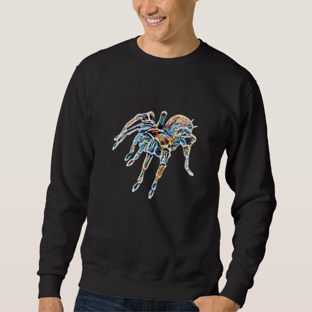 Tarantula Motif Coloful Spider Arachnid Tarantulas Sweatshirt (Front)