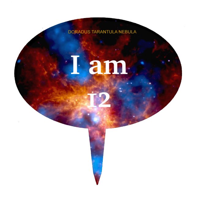 Tarantula Nebula Cake Topper (Front)