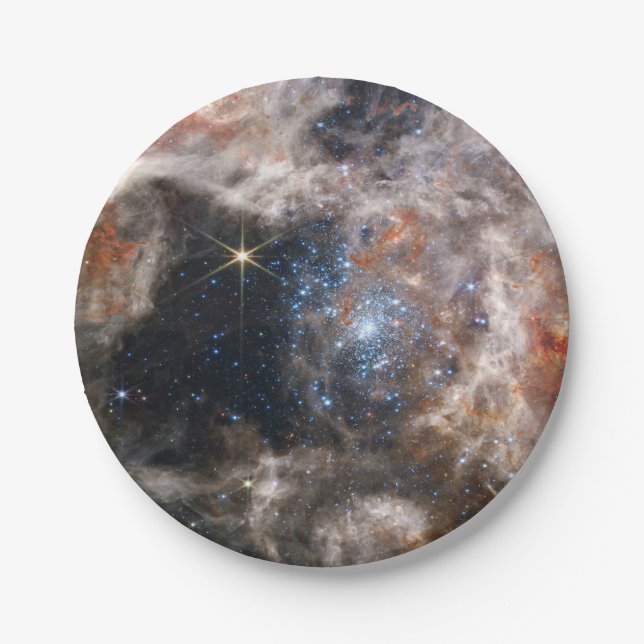 Tarantula Nebula Image from JWST Paper Plates (Front)
