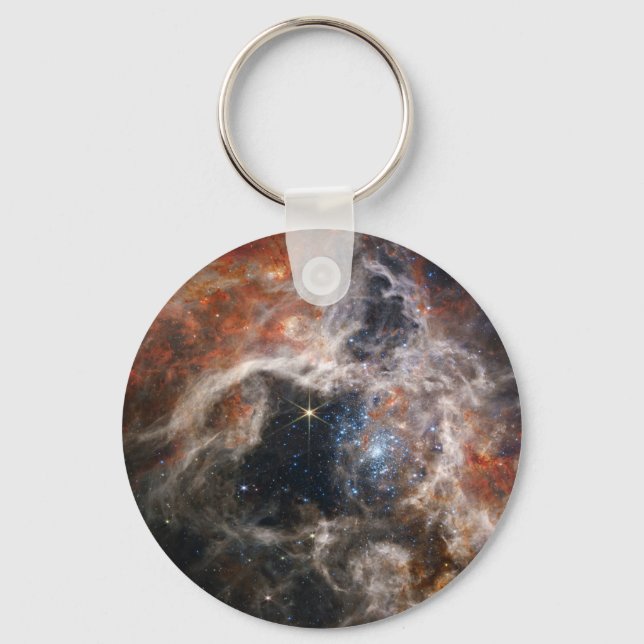 Tarantula Nebula James Webb Telescope nasa stars Keychain (Front)