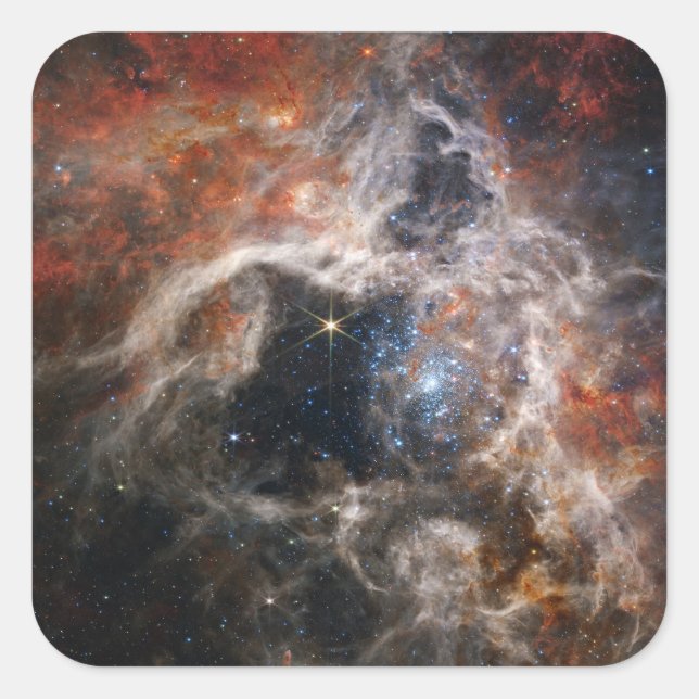 Tarantula Nebula James Webb telescope nasa stars s Square Sticker (Front)